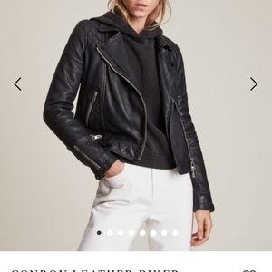 All Saints black leather jacket